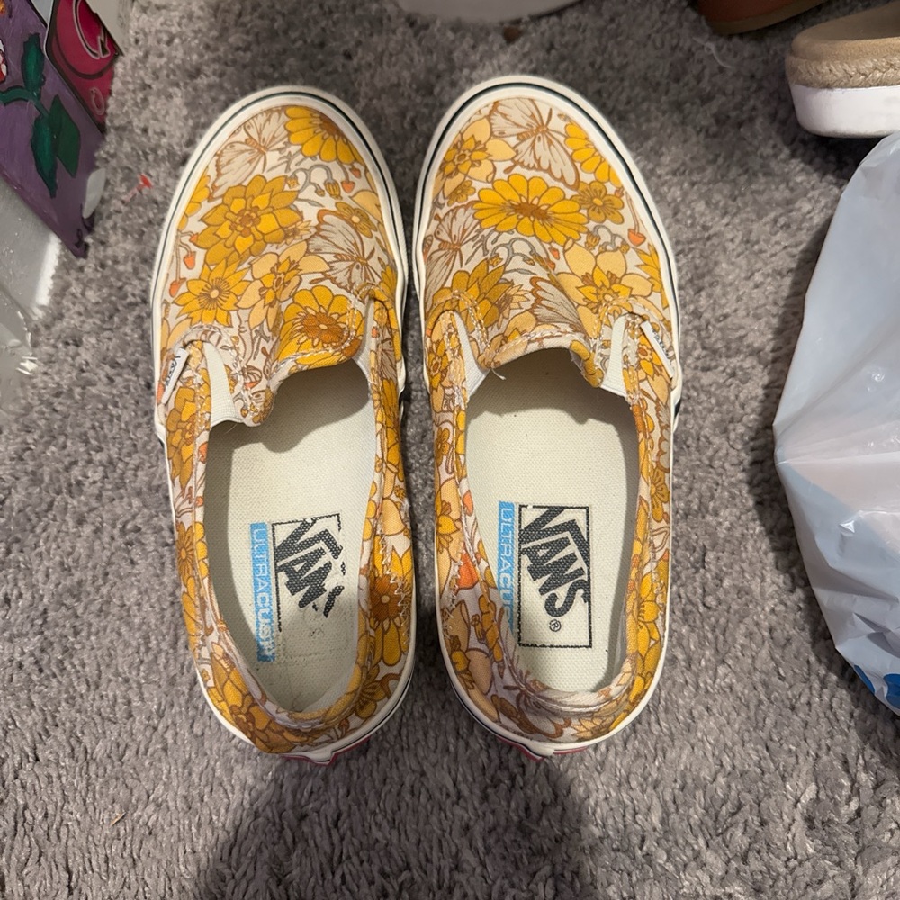Vans Floral Yellow Sneakers